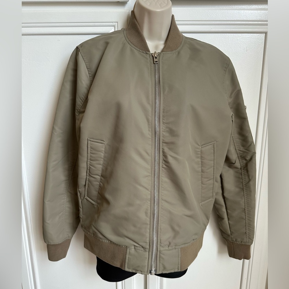 Abercrombie & Fitch Khaki Full Zip Military Jacket. Size XS. NWOT